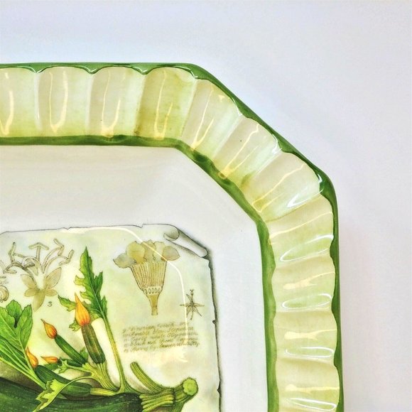 Platter Serving Bowl Sorrento by Zrike EggPlant Motif Hand Painted Italy 14" - Picture 4 of 9